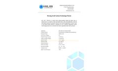 Hailan - Model 001X10 - Strong Acid Cation Exchange Resin Cross-Linked 10% - Brochure
