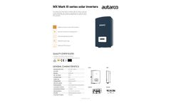 Autarco - Model MX-MIII Series - 1-phase Two MPPT Grid-Tied Inverter Datasheet