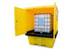 DIFOPE - Model BRP1CJ-EXT1260 - HDPE Storage Shelter with Retention Tank and Hinged Doors