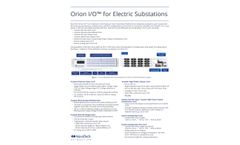 NovaTech - Model Orion I/O - Orion Substation Automation Platform for Electric Substations Datasheet
