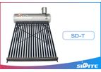 Sidite - Model SD-T - Non-Pressurized Solar Water Heater with Assistant Tank