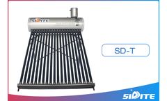 Sidite - Model SD-T - Non-Pressurized Solar Water Heater with Assistant Tank