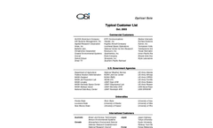 OSI - Customer List Brochure (PDF 27 KB)