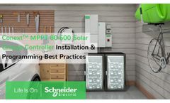 Webinar: Conext MPPT 80 600 Solar Charge Controller Installation and Programming Best Practices - Video
