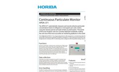 HORIBA - APDA-371 - Ambient Dust Monitor Brochure