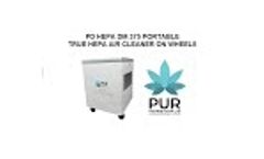 PUR Distribution PD HEPA DM 375 portable true HEPA air cleaner on wheels- Video