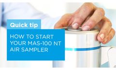 How To Start Your Mas-100 Microbial Air Sampler And Where To Place The Lid - Video