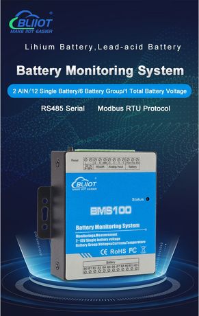 BLIIoT - Model BMS100 - Battery Pack Monitoring Module for Unmanned Rooms and Scenes