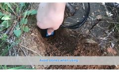Soil moisture and temperature detector- portable soil detecter- Video