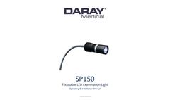 DARAY - Model SP150 - Mobile Focusable ENT/Examination Light-  Manual