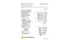 VH Hydroponics - Model Sunny Pro XL - Vertical Farming System Datasheet