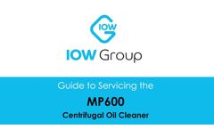 IOW MP600 Centrifuge Filter - Service and Cleaning Training Video