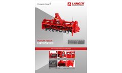 Lancer - Model HP Series - Rotary Tiller (Rotavator) Datasheet