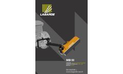 LAGARDE - Model MB III - Flail Mowers Datasheet