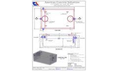 American Concrete - 1000 Gallon Lowboy Septic Tank Datasheet