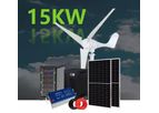 PVMars - Model 15kW - Solar and Vertical Wind Turbine Hybrid System for Farm