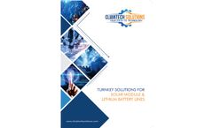 Turnkey Solutions for Solar Module & Lithium Battery Lines - Brochure