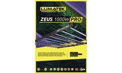Lumatek - Model ZEUS 1000W Pro - Indoor LED Horticultural Lighting Datasheet