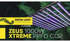 LUMATEK EU | LED GROW LIGHT STRATEGIES - ZEUS 1000W Xtreme PPFD CO2 - Video