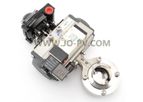 J&O - Model JOV-BFHPALSSD-NC-11 - Sanitary Pneumatic Butterfly Valve With Solenoid Valve and Limit Switch