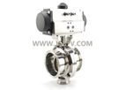 J&O - Model JOV-BFHPA01-22 - Sanitary Stainless Steel Clamped Butterfly Valve With Aluminium Actuator