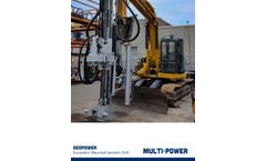 Geopower – Excavator Mounted Geotech Drill - Brochure