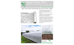Apex Poly Greenhouse Grow Film By Jiggly Greenhouse Specification Sheet