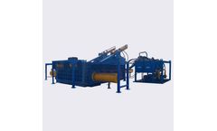 double ram metal press baler front turn out 
