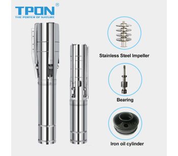 TOPN - Model 4/6TPSC Series - 4/6 Inch DC Wide Voltage Stainless Steel Solar Powered Submersible Water Pump Irrigation Customized Factory