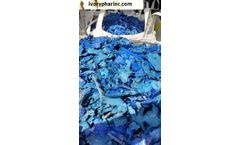 HDPE scrap for sale - Model Blue drum regrind  - HDPE Drum scrap for sale (bales) blue regrind