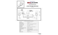 Sonic XE ROTARY (PATENTED) Air Knife - Specification Sheet