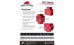 Little Firefighter - Model AGV-075 - 3/4 Inch Horizontal Earthquake & Seismic Gas Shutoff Valve Datasheet