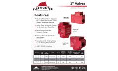Little Firefighter - Model AGV-100 - 1 Inch Horizontal Earthquake & Seismic Gas Shutoff Valve Datasheet