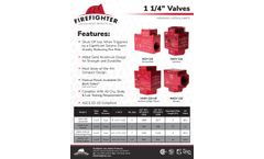 Little Firefighter - Model AGV-125 - 1 1/4 Inch Horizontal Earthquake & Seismic Gas Shutoff Valve Datasheet