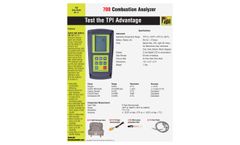 TPI - Model 708 - Combustion Efficiency Analyzer with Flue Probe Datasheet