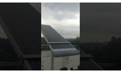 Self cleaing solar light operate under rainy days - Video