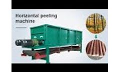 Horizontal Wood Peeling Machine | Wood Log Debarker - Video