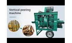 Vertical Wood Peeling Machine | Wood Log Debarker  - Video