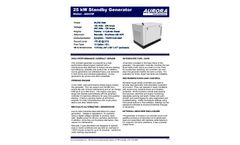 25 kW Standby Generator - Specification 