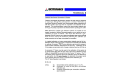 Catalytic Combustible Gas (CGS) Detector - Technical Bulletin Brochure