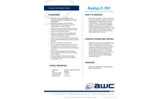 Avalya - Model Z-701 - Water Distribution System Corrosion Inhibitor - Datasheet