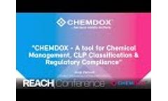 CHEMDOX – A tool for Chemical Management, CLP Classification & Regulatory Compliance | Josip ZECEVIC - Video