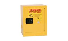 Eagle - Model 1904 - Flammable Liquid Safety Storage Cabinet, 4 Gal. Yellow, One Door, Manual Close