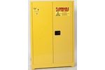 EAGLE - Model 4510 - Flammable Liquid Safety Storage Cabinet, 45 Gal. Yellow, Two Door, Self-Close