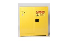 EAGLE - Model 3010 - Flammable Liquid Safety Storage Cabinet, 30 Gal. Yellow, Two Door, Self Close