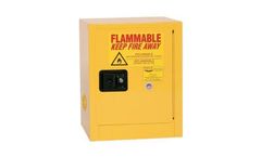 EAGLE - Model 1904 - Flammable Liquid Safety Storage Cabinet, 4 Gal. Yellow, One Door, Manual Close