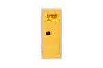 EAGLE - Model 1923 - Flammable Liquid Safety Storage Cabinet, 24 Gal. Yellow, One Door, Manual Close (Space Saver)