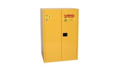 EAGLE - Model 1992 - Flammable Liquid Safety Storage Cabinet, 90 Gal. Yellow, Two Door, Manual Close