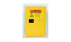 EAGLE - Model 1924 - Flammable Liquid Safety Storage Cabinet, 12 Gal. Yellow, One Door, Self Close
