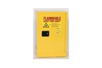 EAGLE - Model 1925 - Flammable Liquid Safety Storage Cabinet, 12 Gal. Yellow, One Door, Manual Close